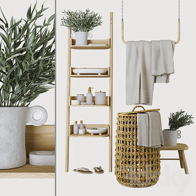 Decorative set for bathroom # 14 3DModel