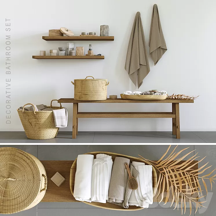 Decorative set for bathroom # 9 3D Model