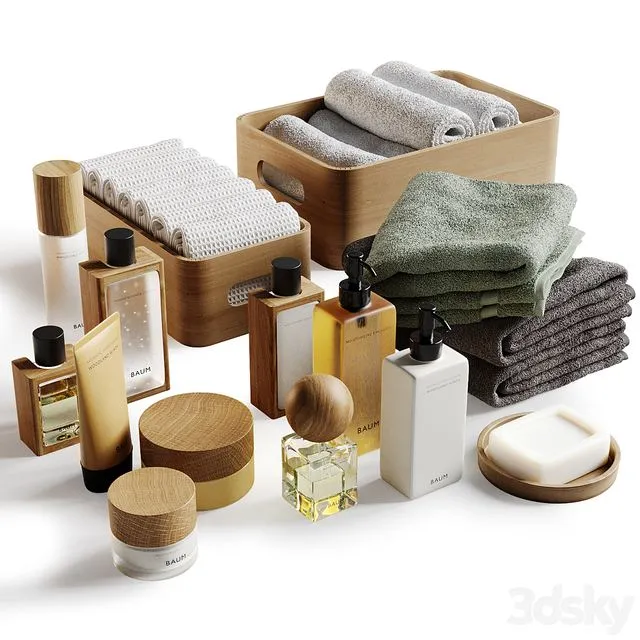 Decorative set for bathroom_02 3D Model
