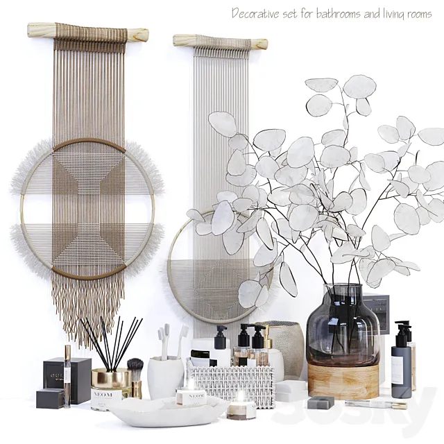 Decorative set for bathrooms and living rooms 3D Model