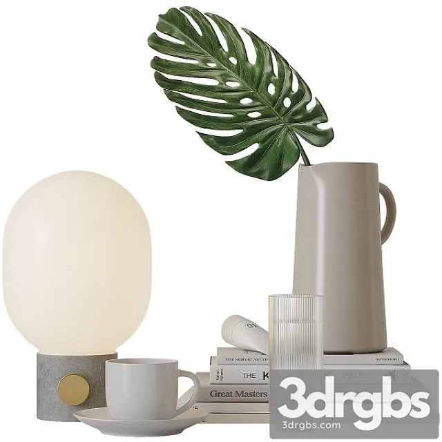 Decorative Set For Bedside Tables 3D Model Free