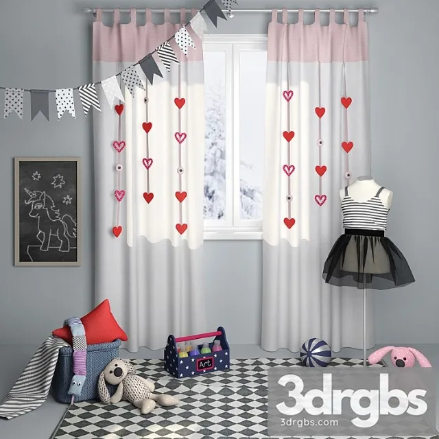 Decorative Set For Children 2 3D Model Free