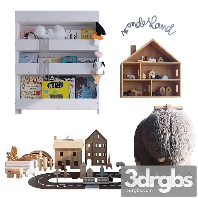 Decorative Set For Childrens Room 5 3D Model Free