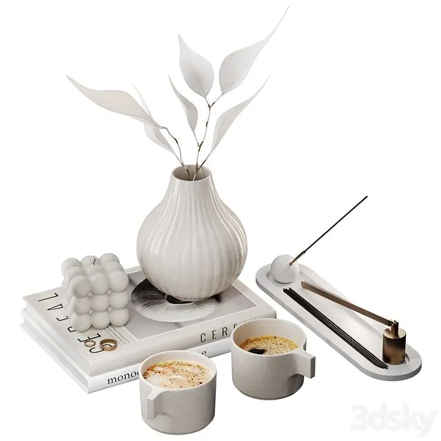 Decorative set for coffee table 06 Free Download