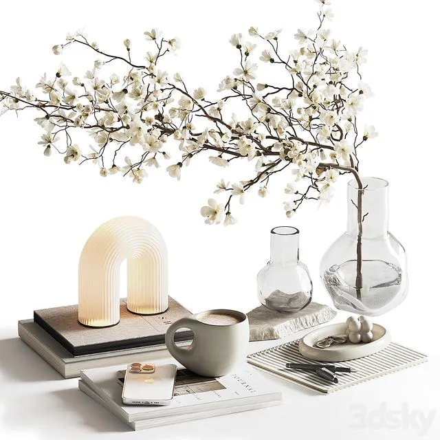 Decorative set for coffee table 52 3D Model