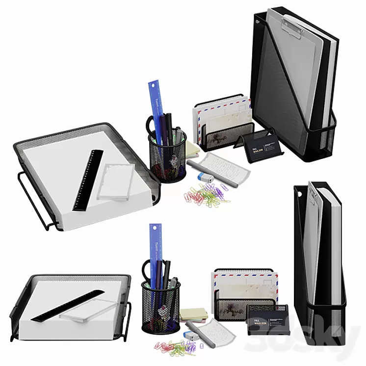 Decorative set for desktop 3D Model