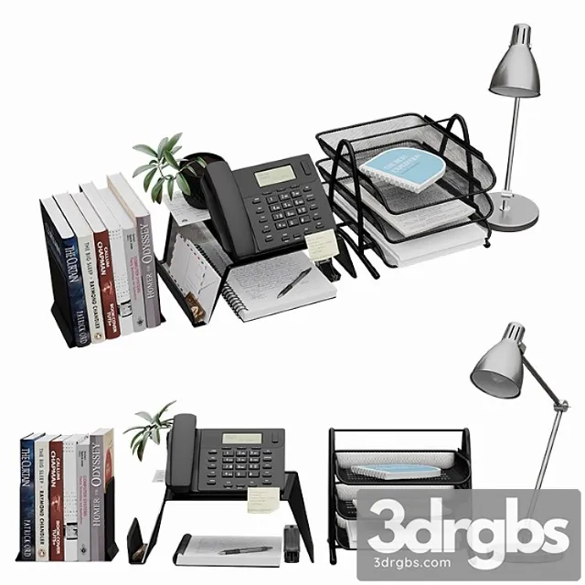 Decorative set for desktop 3D Model Free
