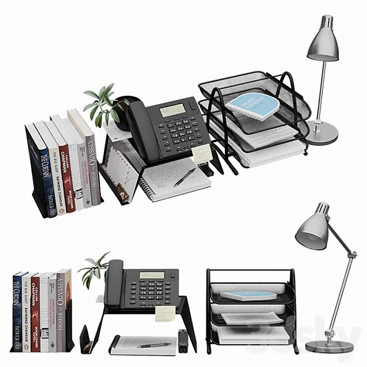Decorative set for desktop 3D Model