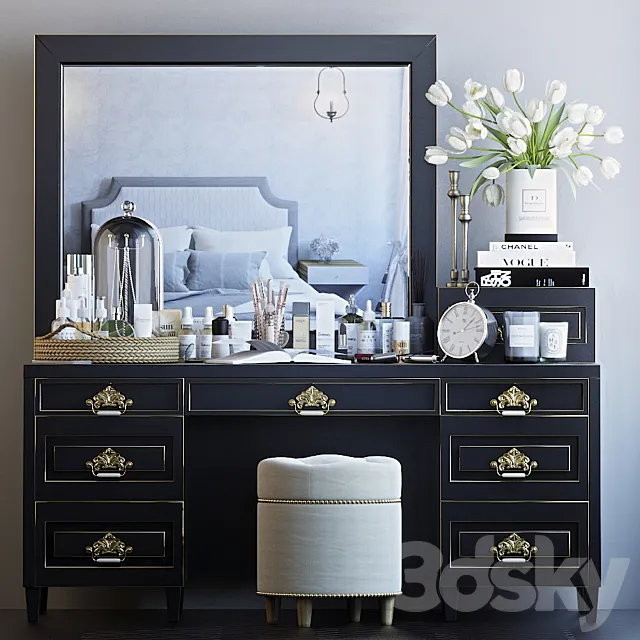 Decorative set for dressing table 7 3DModel