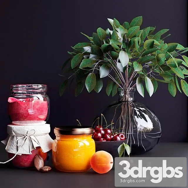Decorative set for kitchen 3 3D Model Free