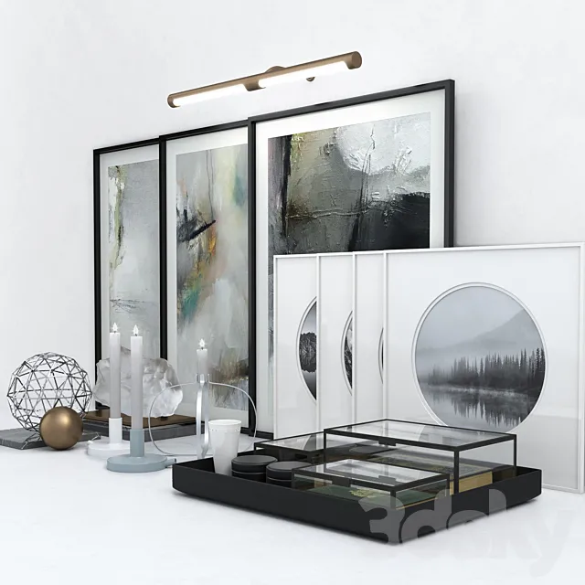 Decorative Set For Living Room. Bedroom 2 3DModel