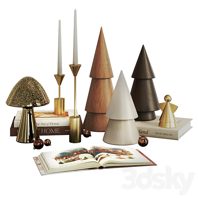 Decorative set for New Year and Christmas Free Download