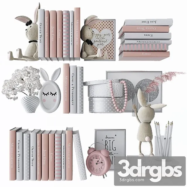 Decorative Set For Nursery 2 1 3D Model Free
