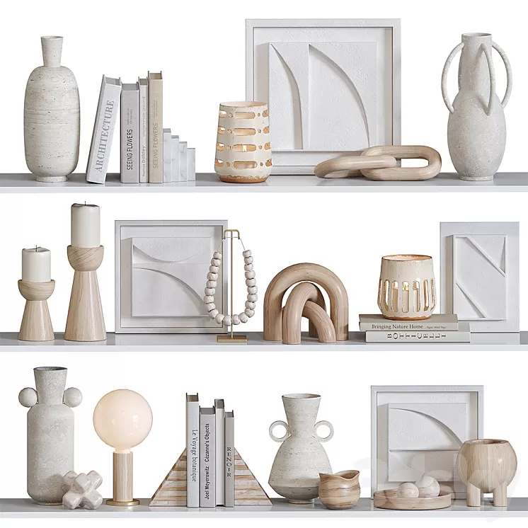 Decorative set for shelves
