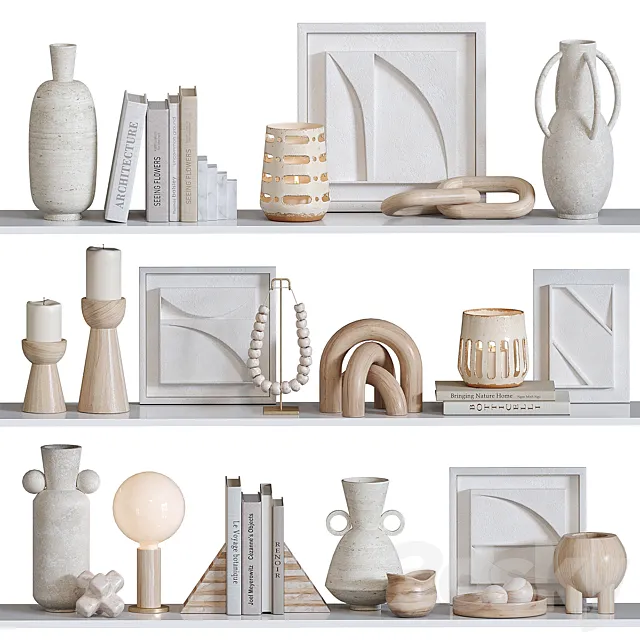 Decorative set for shelves 3DModel
