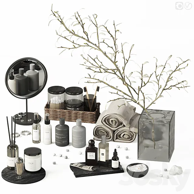 Decorative set for the bathroom – 10 3D Model