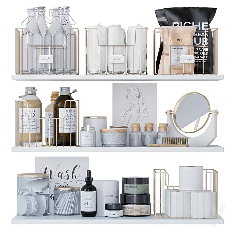 Decorative set for the bathroom