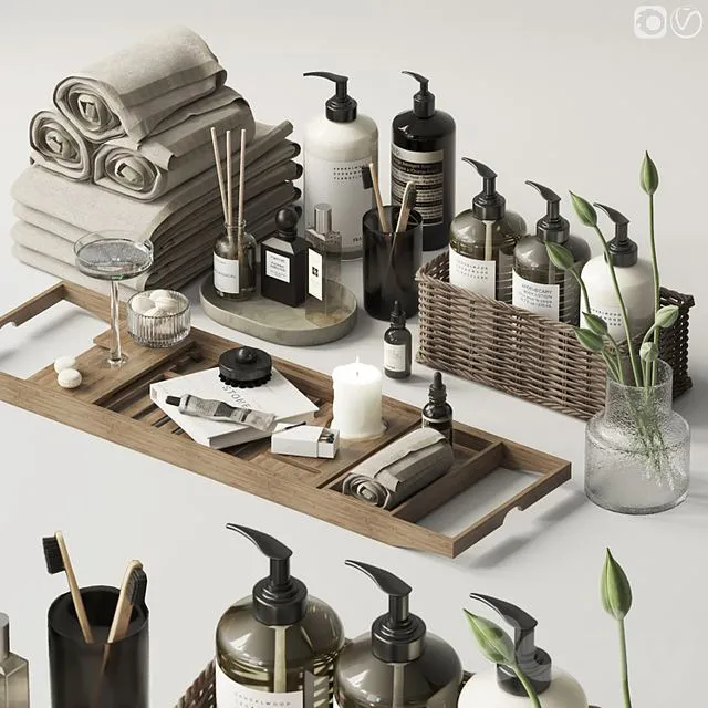 Decorative set for the bathroom - 6 3D Model