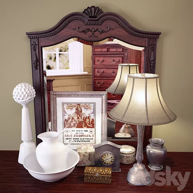Decorative set for the bedroom