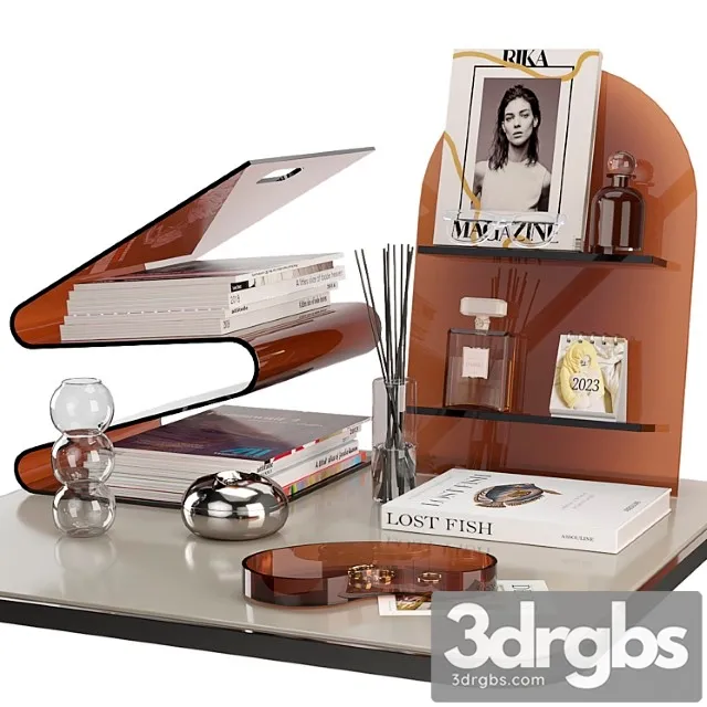 Decorative Set For The Desktop 3D Model Free