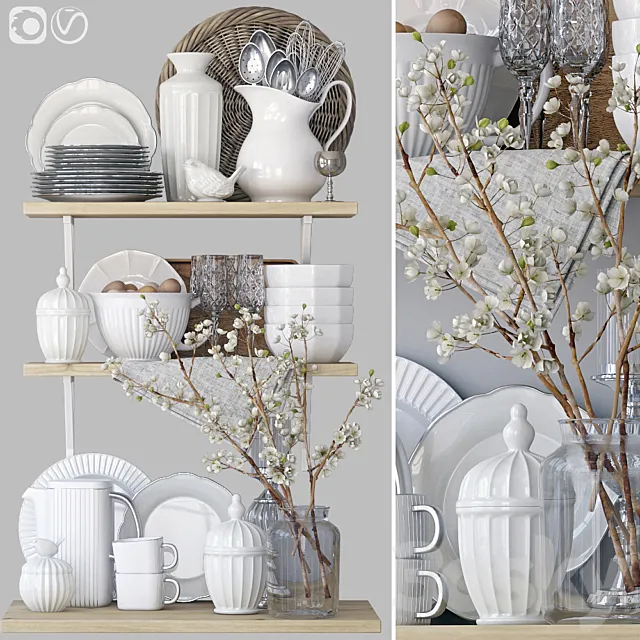 Decorative set for the kitchen 11 3D Model