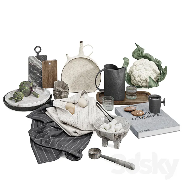 Decorative set for the kitchen 3D Model