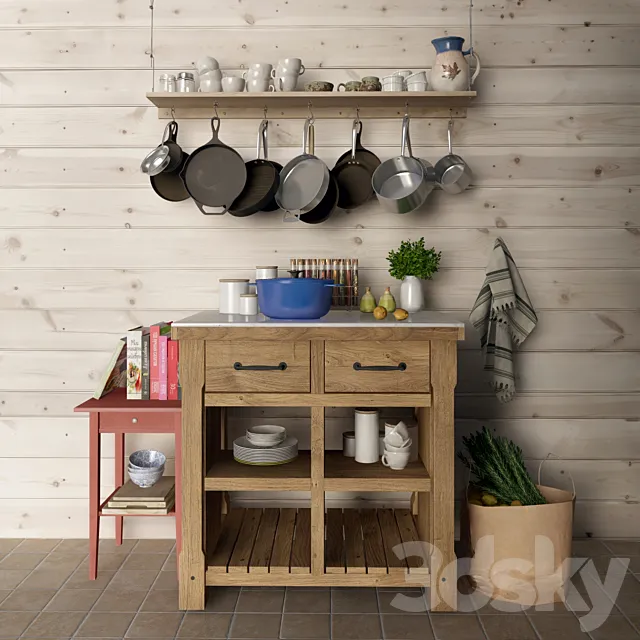 Decorative set for the kitchen 3D Model