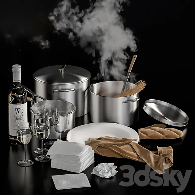 Decorative set for the kitchen 3DModel