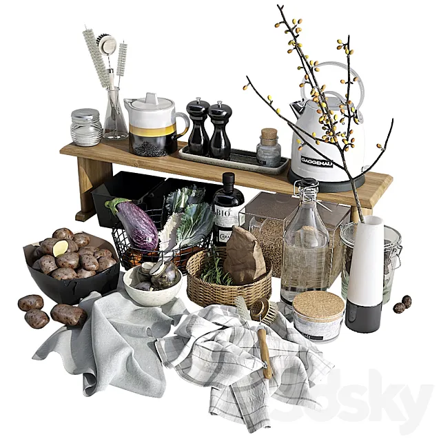Decorative set for the kitchen 3DModel