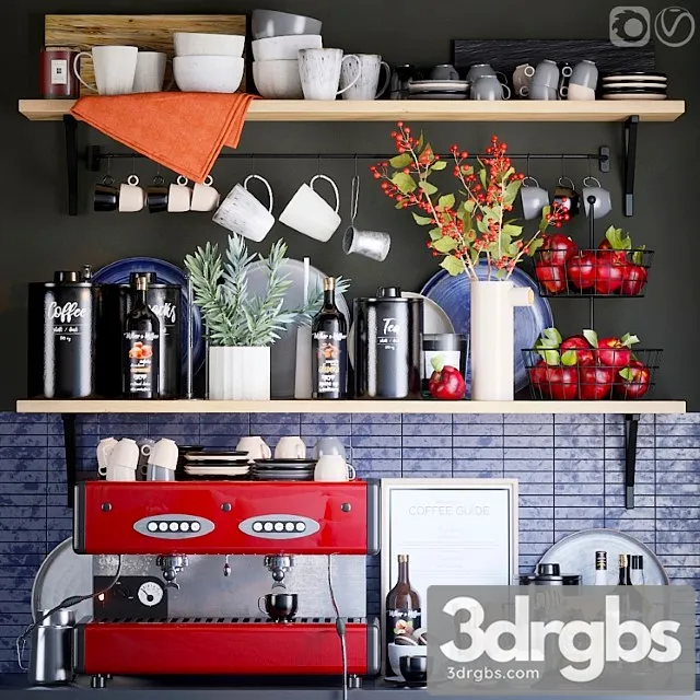 Decorative set for the kitchen 4 3D Model Free