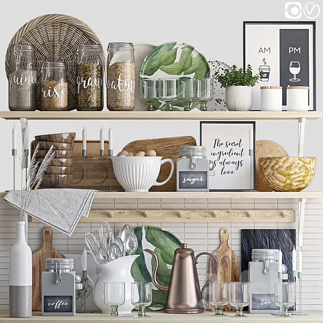 Decorative set for the kitchen 8 3DModel