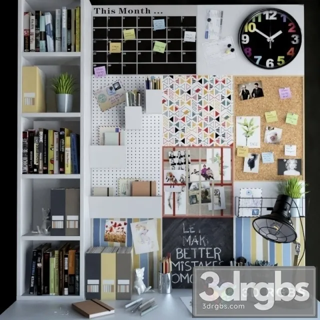 Decorative Set For Your Desktop 2 3D Model Free