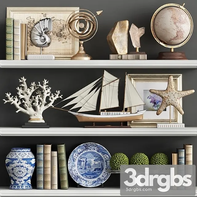 Decorative set fr09 3D Model Free