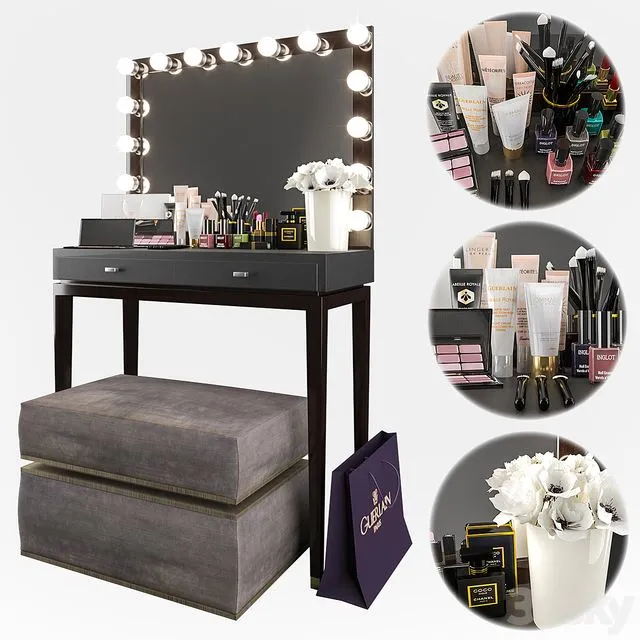 Decorative set furniture dressing table cosmetics Free Download