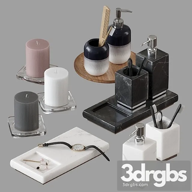 Decorative Set G M For Bathroom 3D Model Free