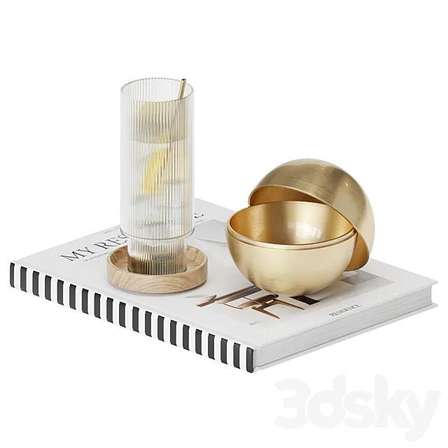 Decorative Set Glass And Book Free Download