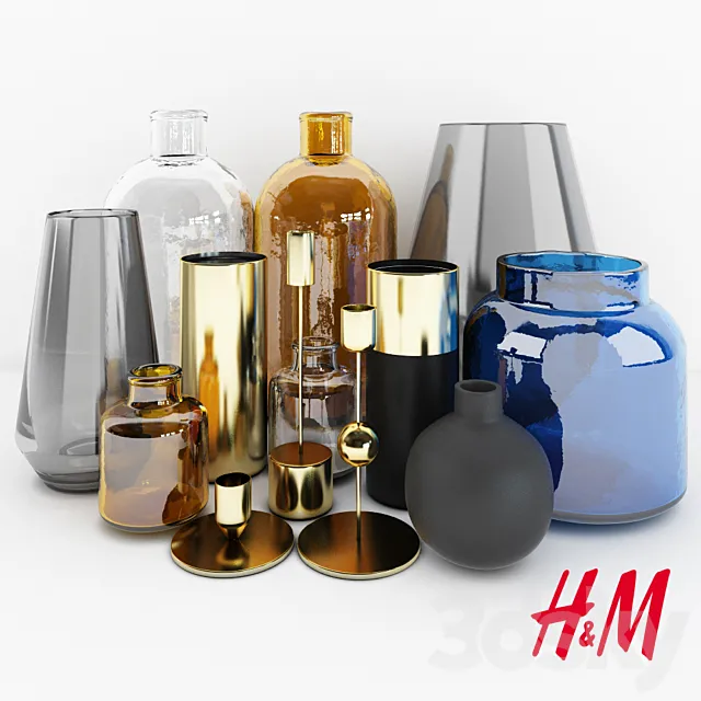 Decorative set H&M 3D Model