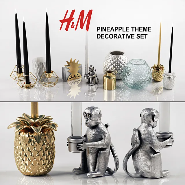 Decorative set H&M 3D Model