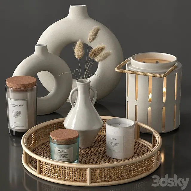 Decorative set h&m 3D Model
