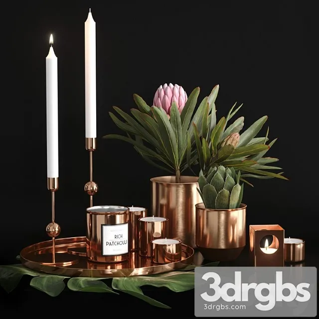 Decorative set H&m home decorative set 3D Model Free