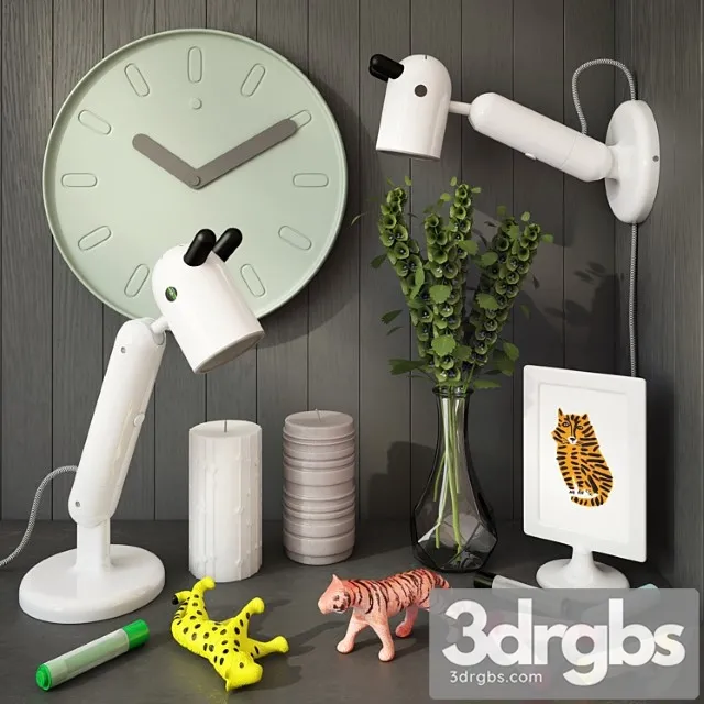 Decorative set Ikea decoration set 2 3D Model Free