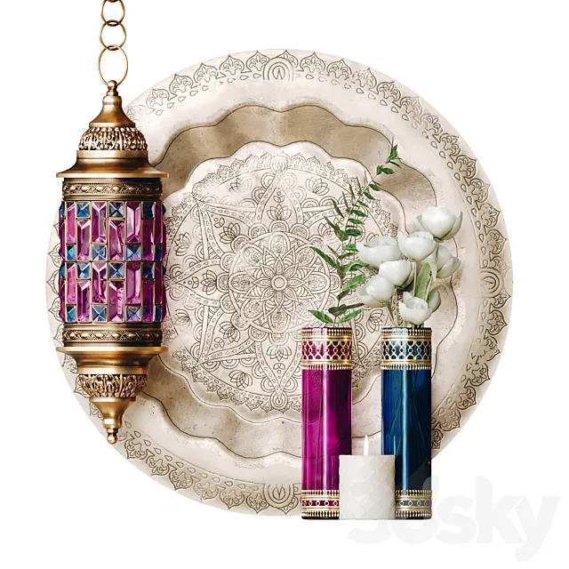 Decorative set in Moroccan style 3DModel