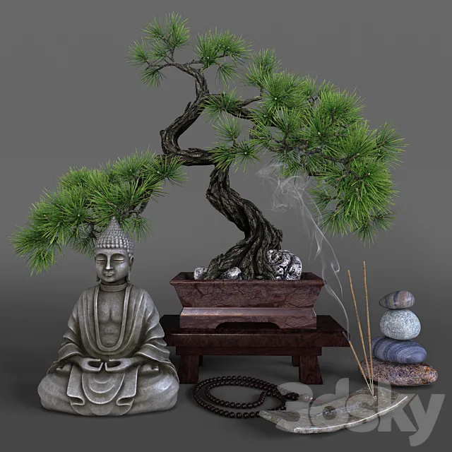 Decorative set in oriental style. Free Download