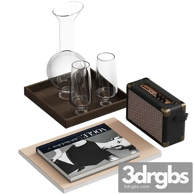 Decorative Set In Retro Style 3D Model Download