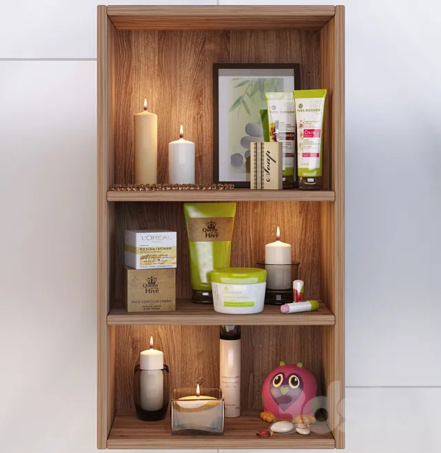 Decorative set in the bathroom 3D Model