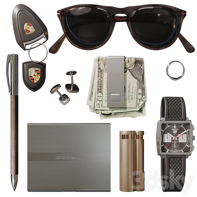 Decorative set in the hallway 3D Model Free