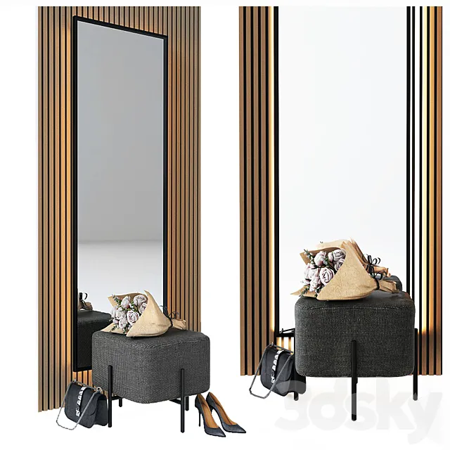 Decorative set in the hallway_3 3D Model