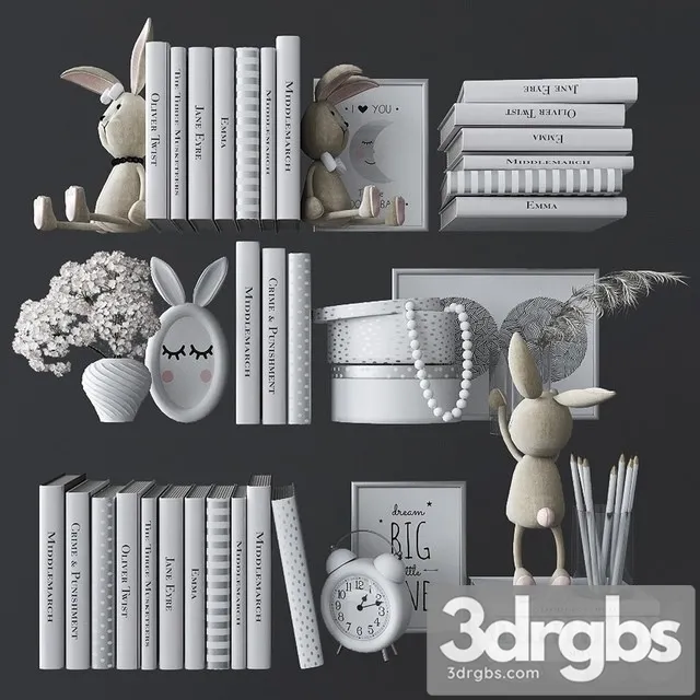 Decorative Set in the Nursery 4 3D Model Free
