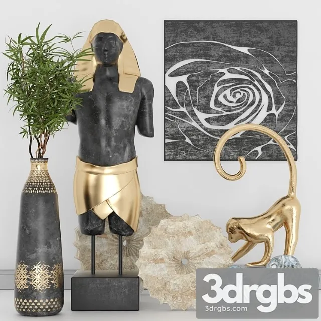 Decorative set in the style of egypt 3D Model Download