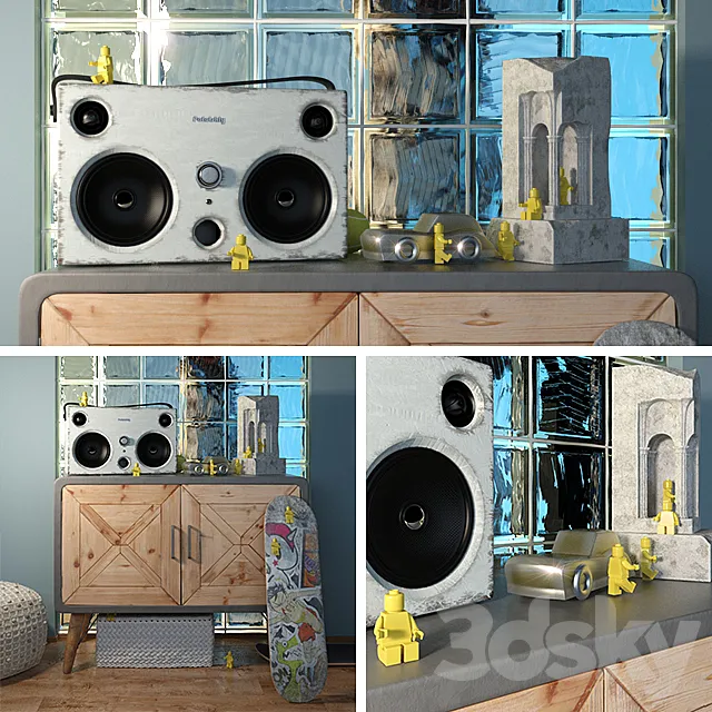 Decorative set in the style of Loft (Kare) 3D Model